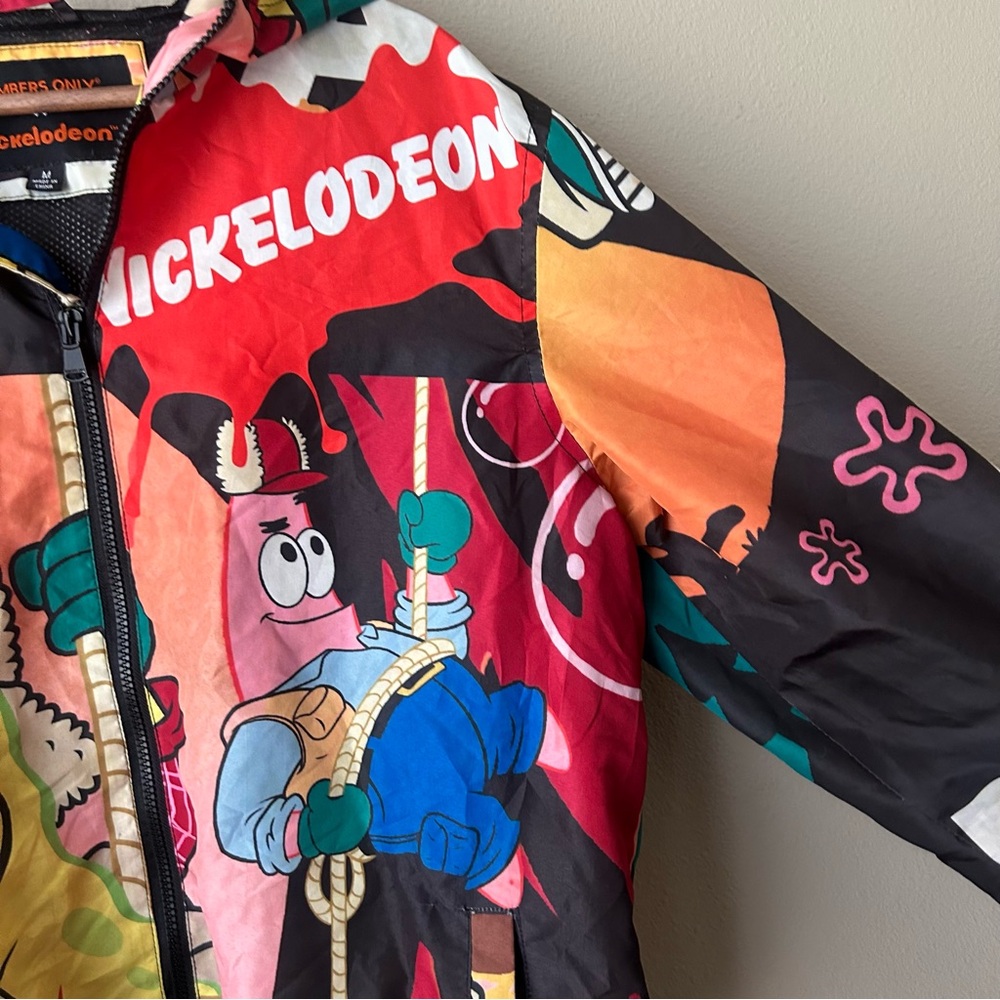 Members Only x Nickelodeon Spongebob Patrick Windbreaker Jacket | Size M - Picture 4 of 10